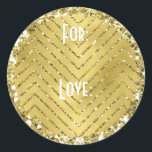 Hanukkah Stickers (1 1/2" or 3") "Chevron Gold"<br><div class="desc">Hanukkah/Holiday stickers, "Chevron Gold." Personalise by changing font size, style, colour and wording. So many uses: To and From gift stickers, Thank You stickers on treat bags, Cake Toppers (stick on heavy cardstock, cut out sticker, then tape toothpick on back of cardstock), or how about Gift Tags (stick on heavy...</div>
