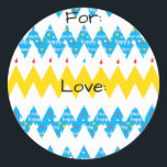 Hanukkah Stickers (1 1/2" or 3") "Chevron Menorah"<br><div class="desc">Hanukkah stickers, "Chevron Menorah." Personalise by changing font size, style, colour and wording. So many uses: To and From gift stickers, Thank You stickers on treat bags, Cake Toppers (stick on heavy cardstock, cut out sticker, tape toothpick on back of cardstock), or how about Gift Tags (stick on heavy cardstock,...</div>