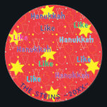 Hanukkah Stickers (1 1/2" or 3") "Like Hanukkah"<br><div class="desc">Personalise by changing font size, style, colour and wording. So many uses: To and From gift stickers, Thank You stickers on treat bags, Cake Toppers (stick on heavy cardstock, cut out sticker, tape toothpick on back of cardstock), or how about Gift Tags (stick on heavy cardstock, cut out sticker, punch...</div>
