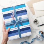 Hanukkah Stripe Personalised Holiday Wrapping Paper<br><div class="desc">Fun and bold,  yet simple and chic,  this paper coordinates with so many ribbons and bows! Add any name or phrase for a truly personal gift.</div>