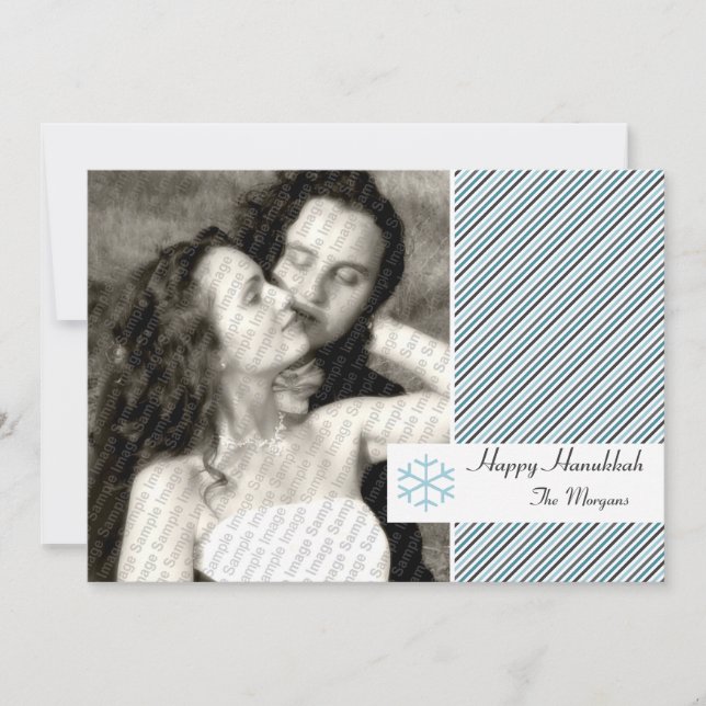 Hanukkah Stripes Card (Front)