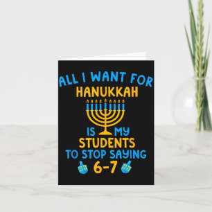 Hanukkah Students Saying 6-7 67 Six Seven Hebrew S Card