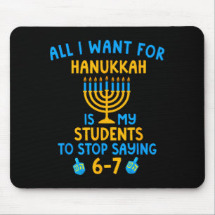 Hanukkah Students Saying 6-7 67 Six Seven Hebrew S Mouse Pad