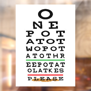 Hanukkah Three Potato Latkes Window Cling