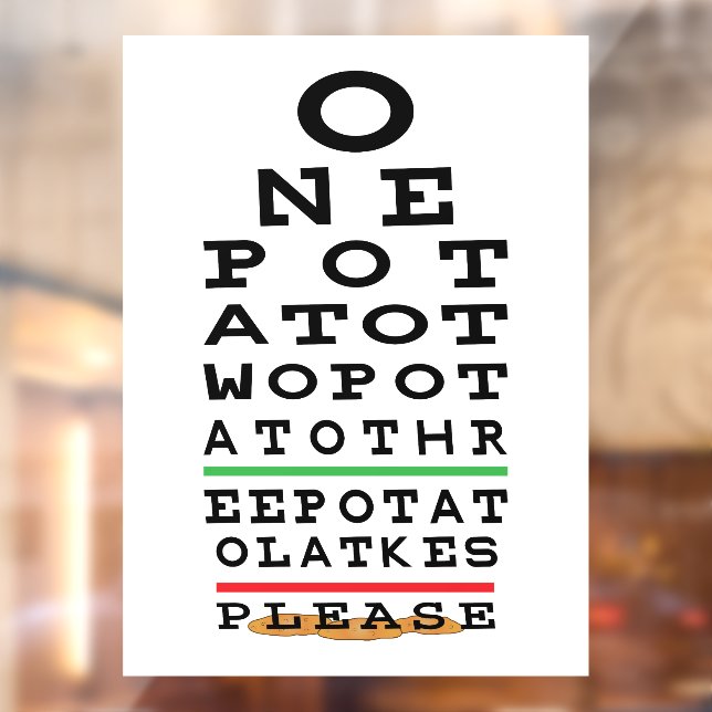 Hanukkah Three Potato Latkes Window Cling (Sheet 2)