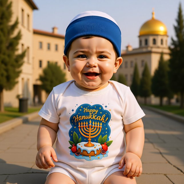 Hanukkah Tiny Tot, Big Simcha Baby Bodysuit (Hanukkah Tiny Tot, Big Simcha Baby Bodysuit)