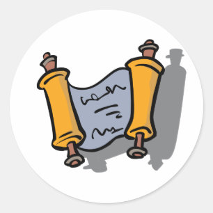 Hanukkah Torah Scroll Jewish Holiday Celebration Classic Round Sticker