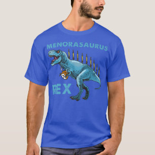 Hanukkah TRe Menorasaurus Dinosaur Menorah Funny C T-Shirt