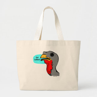 HANUKKAH TURKEY GOT LATKES GIFTS THANKSGIVUKKAH LARGE TOTE BAG