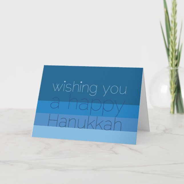 Hanukkah Wishes Holiday Card (Front)