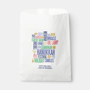 Hanukkah Words Holiday Favour Bag
