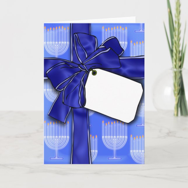 HANUKKAH WRAPPED CARD (Front)