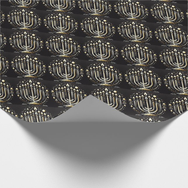Hanukkah Wrapping Paper (Corner)