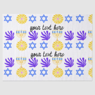 Hanukkah Wrapping Paper – Menorah, Star of David