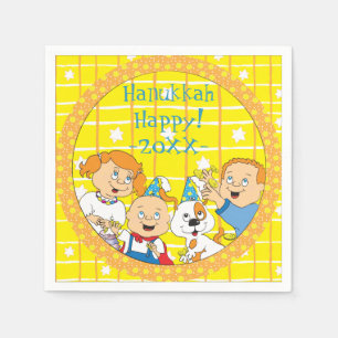 Hanukkah Zeevie and Friends Napkin