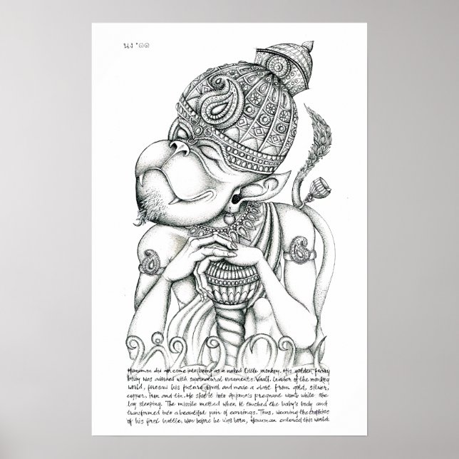 Hanuman, Monkey God Poster (Front)