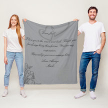 Hanwritteing typography grey Fleece Blanket
