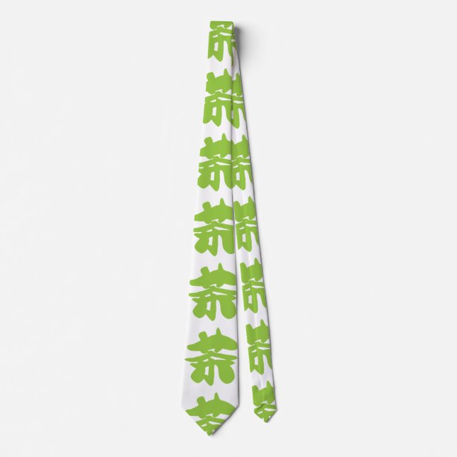Hanzi / Kanji Language Character Chinese Tea Tie (Front)