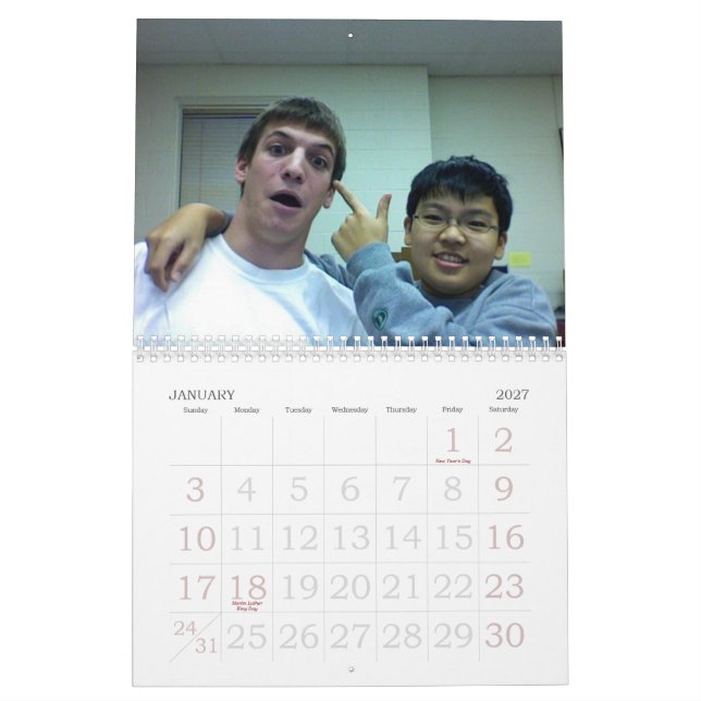 Hao & Dean's Calendar 2007 (Jan 2027)