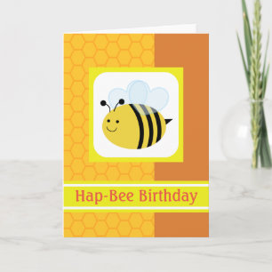Hap-Bee Birthday Bumblebee Honeycomb Card