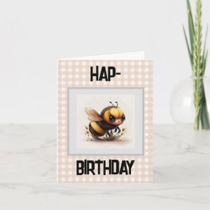 Hap Bee Birthday Card