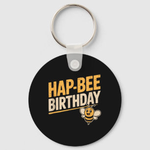 Hap-Bee Birthday Funny Bee Lover Men Women Gift Key Ring
