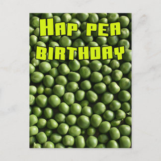 Hap Pea Birthday Postcard
