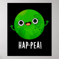 Hap-pea Funny Happy Pea Pun Dark BG
