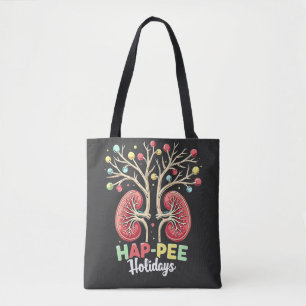 Hap-Pee Holidays Dialysis Kidney Awareness Xmas Tote Bag