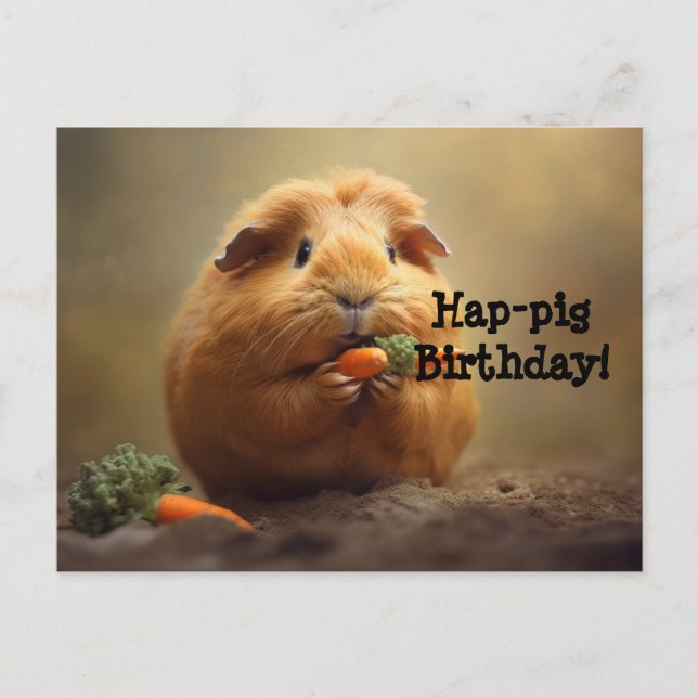 Hap-pig Birthday! Postcard (Front)