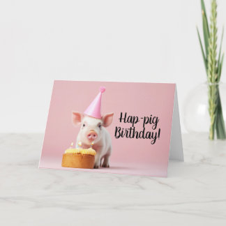 Hap-pig Birthday! Thank You Card