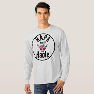 HAPA HAOLE TRIBAL HI Flag SHAKA HAWAII T-Shirt