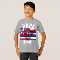HAPA HAWAII HI Flag TRIBAL SHAKA BG Wht