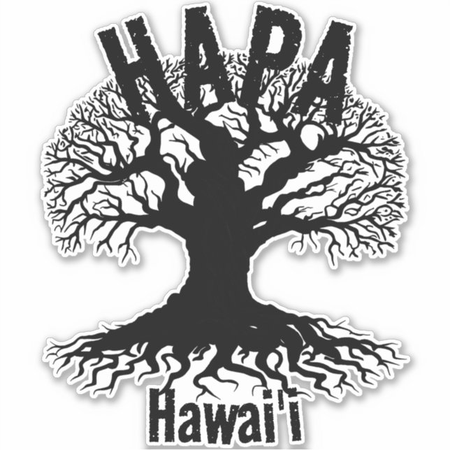 HAPA HAWAII ROOTS Blk (Front)