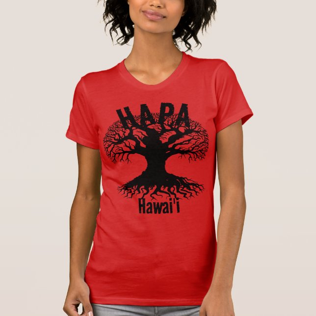 HAPA HAWAII ROOTS Blk T-Shirt (Front)