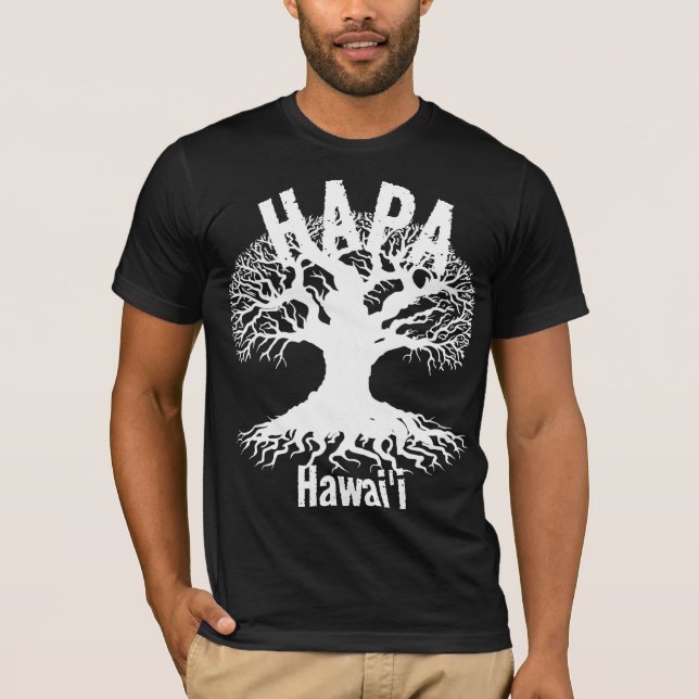 HAPA HAWAII ROOTS Wht T-Shirt (Front)