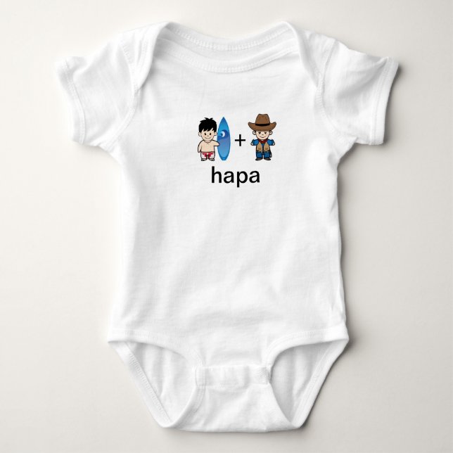 Hapa Hawaiian Dad & American Dad Bodysuit (Front)