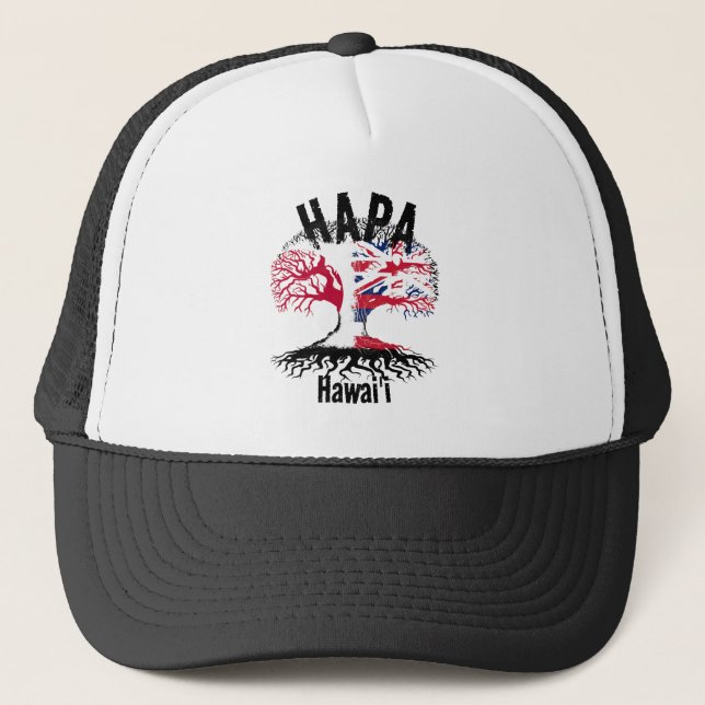 HAPA JAPAN HAWAII ROOTS TRUCKER HAT (Front)