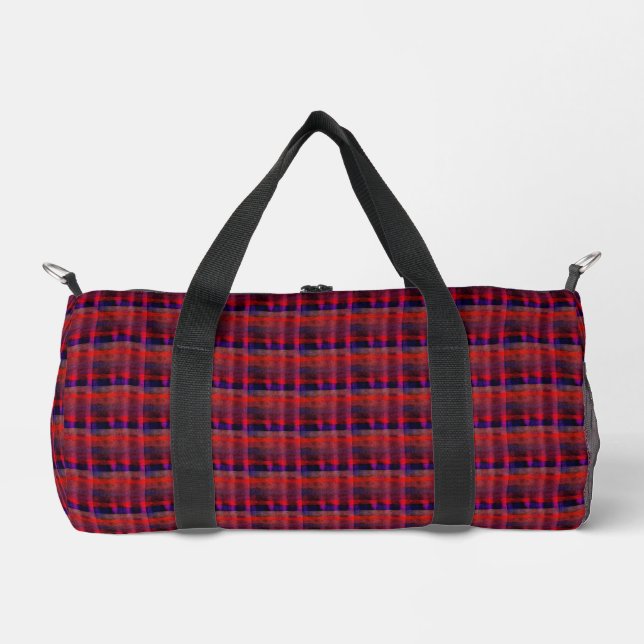 Hapa Plaid Orange 1974,   Duffle Bag (Front)