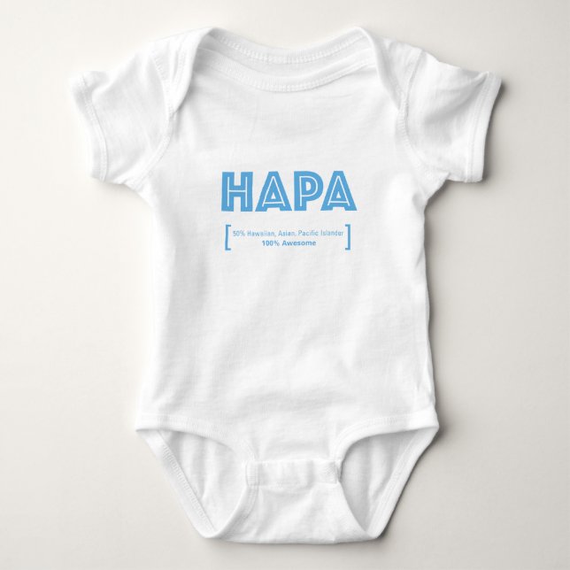 HAPA Pride Half Asian Pacific Islander Baby Bodysuit (Front)