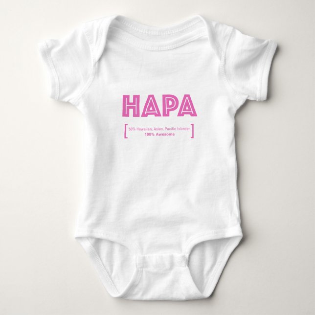 HAPA Pride Half Asian Pacific Islander Baby Bodysuit (Front)