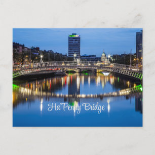Ha'Penny Bridge, Dublin, Ireland Postcard