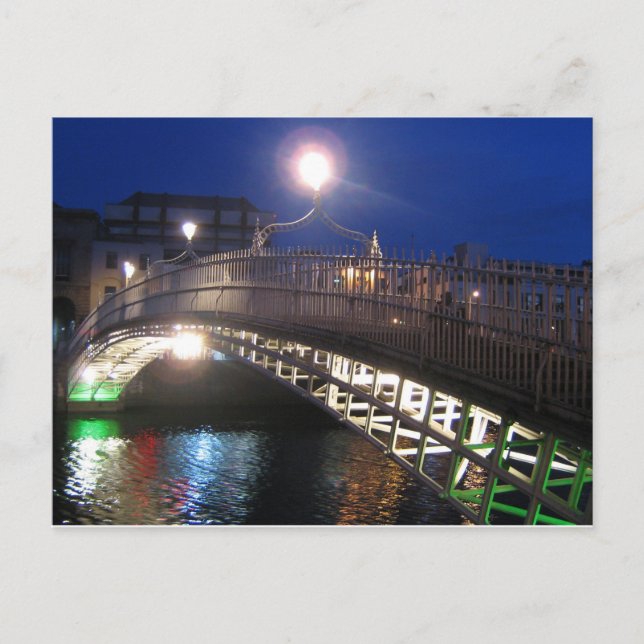 Ha'penny Bridge, Dublin Postcard (Front)