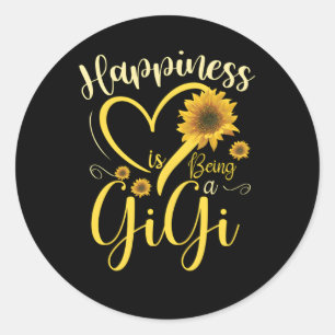 Hapess Is Being A Gigi Mother'S Day Grandma Classic Round Sticker