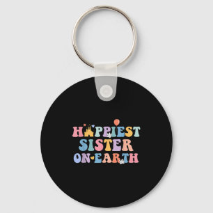 Hapest Sister On Earth, Christmas, Matching Family Key Ring
