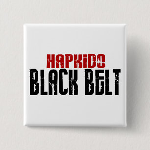 Hapkido Black Belt 15 Cm Square Badge