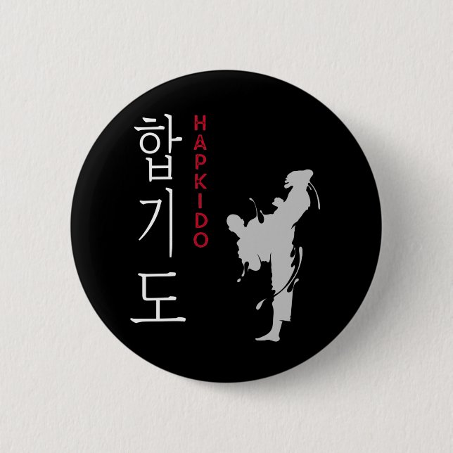 Hapkido Selfdefense Korean Martial Arts 6 Cm Round Badge (Front)