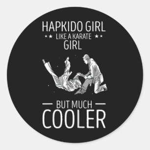 Hapkido Throw Like A Karate Girl Korean Martial Ar Classic Round Sticker