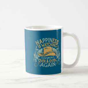 Hapness Is Watching Gunsmoke Funny Cowboy Hat Coffee Mug