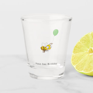 Happ-bee Birthday. Birthday gift Shot Glass